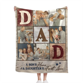 Livraison gratuite✈️Couverture photo de famille personnalisée - Cadeaux pour papa mari